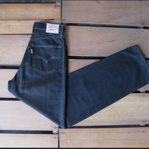 90's Levi Strauss 512 Black High Waist Straight Le